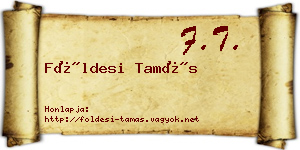 Földesi Tamás névjegykártya